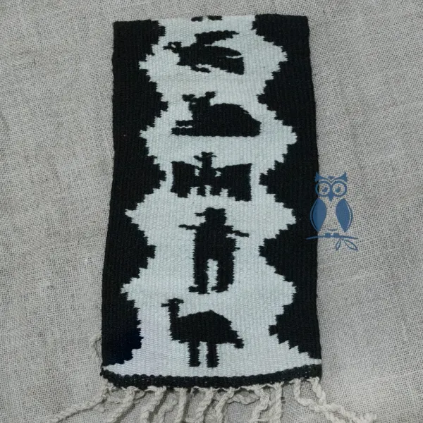 Camino de mesa/tela decorativa hacha a mano