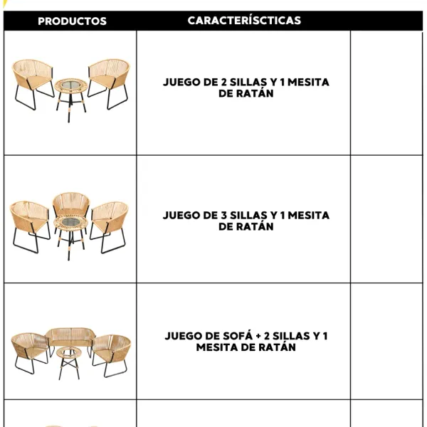 Juego de Sillas y Mesita