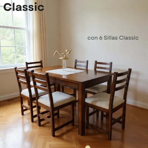 Mesa de Comedor Classic con 6 Sillas Classic