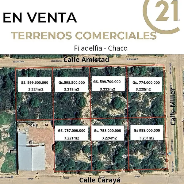Terrenos comerciales en venta en la ciudad de Filadelfia