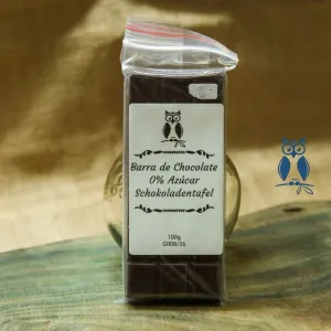 Barra de chocolate 0 % azúcar