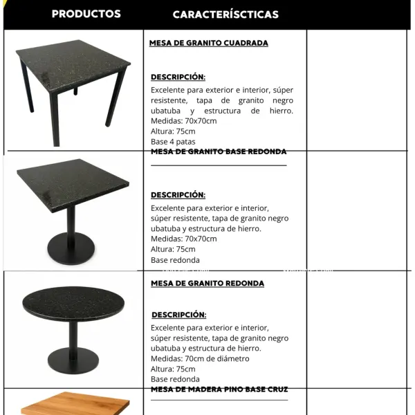 Mesa y Sillas Rústicas
