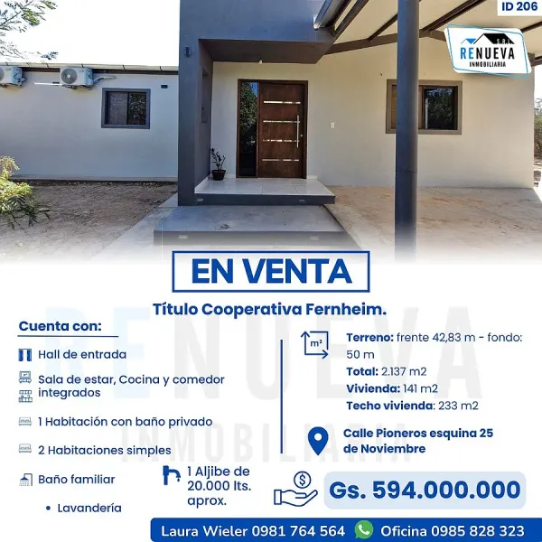En venta casa familiar