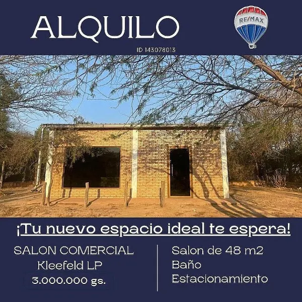 Alquilo Local Comercial en Loma Plata