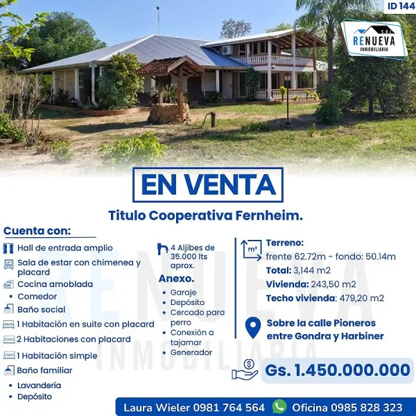 En venta hermosa casa familiar