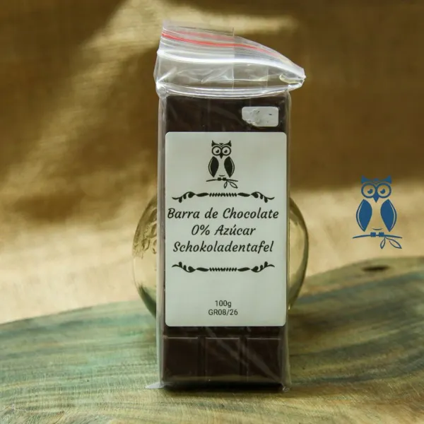 Barra de chocolate 0 % azúcar