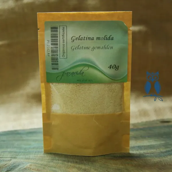 Gelatina molida orgánica